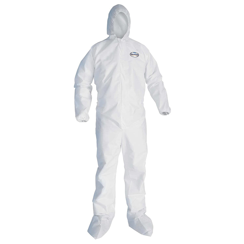 Kappler Zipper Closure Coveralls - Zip Coveralls with Hood and Boots, Size L / XL - MNH-36-00-BULG/XL