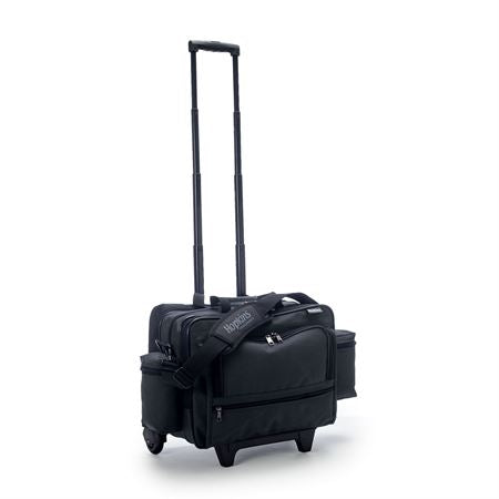 Hopkins Rolling Med Bags with EZ-View Features - Rolling Medical Bag with EZ View Organizers, Combination Lock, Black, 16"W x 9"D x 13"H - HM532289-BK