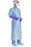 Halyard Health Laminated Comfort Gowns - Laminated Comfort Gown with Thumb Hooks, Blue, Size XL - 46947