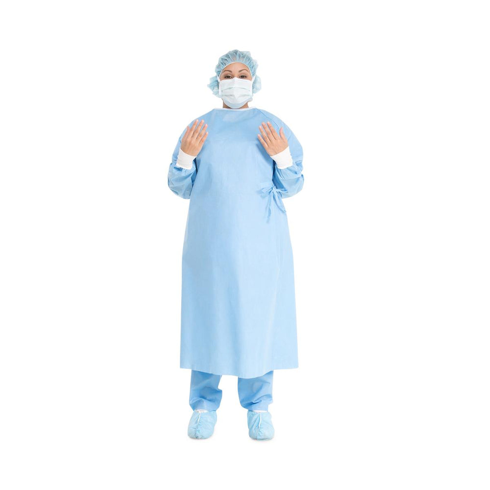 Halyard Health Nonreinforced Surgical Gowns - Unisex Surgical Gown, Size XL, Blue, Sterile - 46866