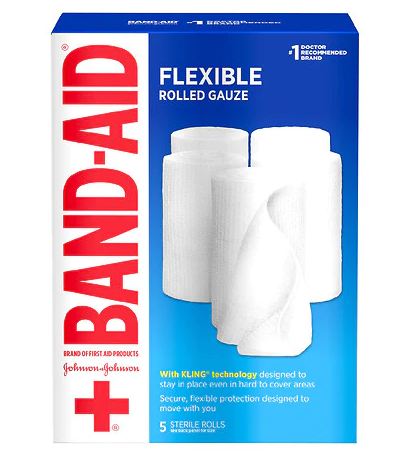 Johnson & Johnson Rolled Gauze - Rolled First Aid Gauze, 4" x 2.1 yd. - 116141