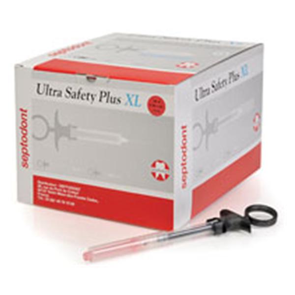 Septodont Ultra Safety Plus XL Self Aspirating Syringe 27g Long Ylw 100/Bx