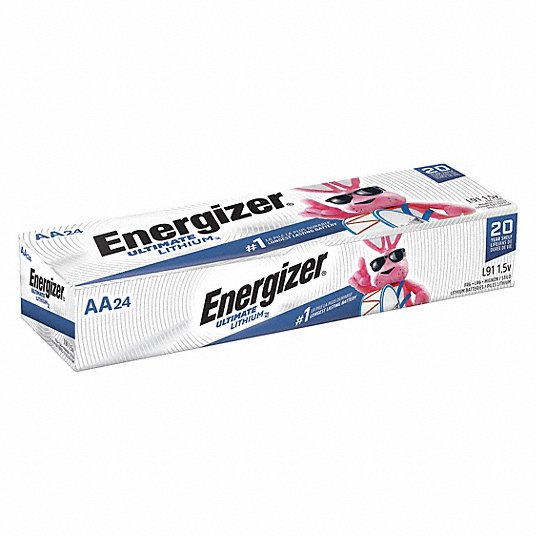 Energizer AA Lithium Batteries - BATTERY, AA, LITHIUM, 1.5VDC, 3400MAH - L91