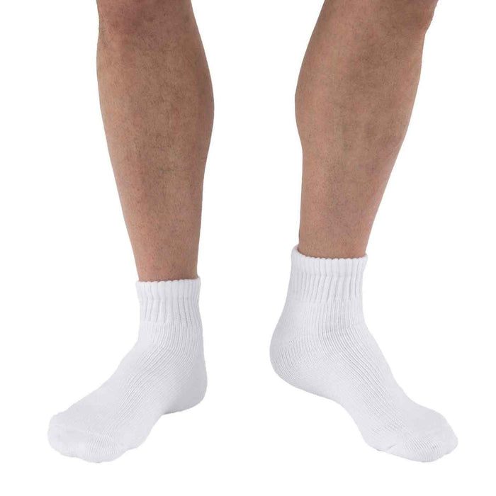 Jobst Sensifoot Unisex Diabetic Mini-Crew Socks - White