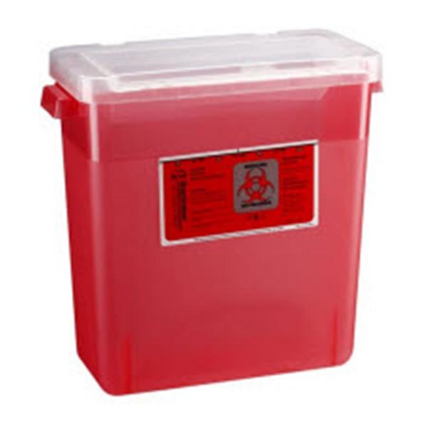 Bemis Healthcare Container Sharps Sentinel 3gal Plastic Translucent Red 12/Ca