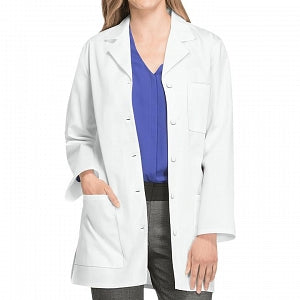 Cherokee Uniforms Cherokee Ladies Warmup Jackets - Cherokee Women's 33" Lab Coat, Size XS - 2351WHTCXS