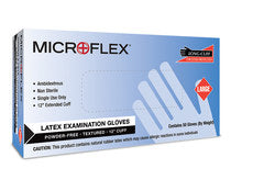 Ansell Microflex L91 Latex Gloves - GLOVE, EXAM, LATEX, LONG CUFF, PF, EC, MEDIUM - L912