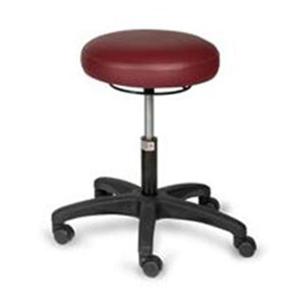 Hausmann Industries Stool Air-Lift Economy Burgundy Casters Without Backrest 5 Leg Ea