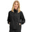 Medline Track Jacket - Self-Piping Track Jacket with Pocket, Black, Size L - 2541BLKL