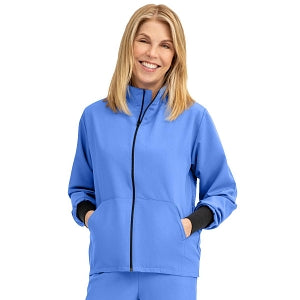 Medline Track Jacket - Self-Piping Track Jacket with Pocket, Ceil, Size M - 2541CBLM