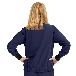 Medline Track Jacket - Self-Piping Track Jacket with Pocket, Navy, Size M - 2541NVYM