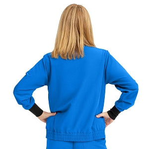 Medline Track Jacket - Self-Piping Track Jacket with Pocket, Royal, Size L - 2541RYLL