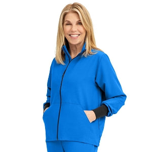 Medline Track Jacket - Self-Piping Track Jacket with Pocket, Royal, Size S - 2541RYLS