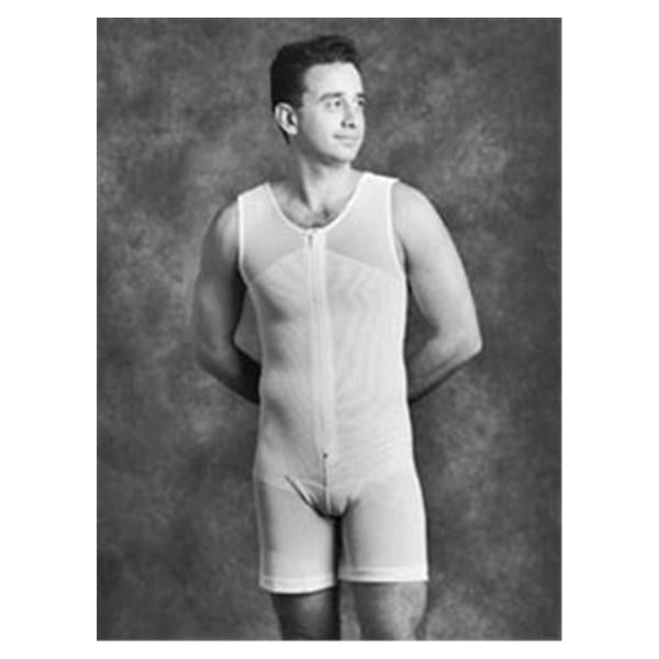 ES Medical Garment Compression Abdominal/Gynecomastia Medium Men White Ea