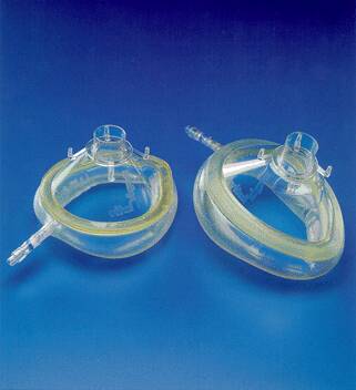 Vyaire Anesthesia Face Masks - Anesthesia Face Mask, Flexible Dome, Top Valve, Adult / Size 5 - 6851