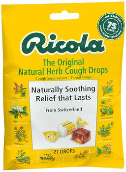 Ricola Usa, Inc. Ricola Cough and Cold Relief Drops - Ricola Cough and Cold Relief Drop, 21 Drops / Bag - 36602079172