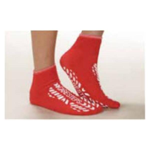 Alba-Waldensian Slippers Patient Care-Step Hi-Risk Terrycloth Red Large 48/Ca