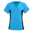 Cherokee Uniforms Cherokee Scrub Tops Contrast Side V-neck Top - Cherokee V-Neck Top Scrub with Stretch Side Panels, Turquoise, Size XL - 724841803865