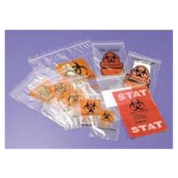 Fisher Scientific  Bag Biohazard 10x8" PE Clear/Orange Symbl 3Wl/Lt Dty 1000/Ca