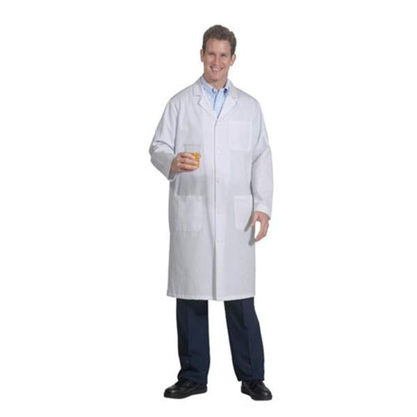 Fashion Seal Lab Coat 65% Polyester / 35% Cotton Mens White Size 42 45 in Ea