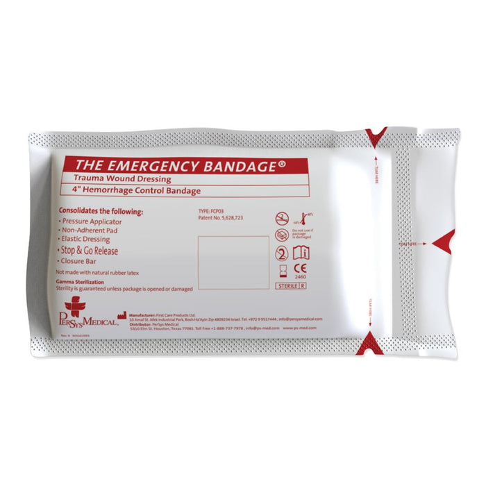 PerSys Medical Israeli Emergency Bandages - Israeli Emergency Bandage, White, 4" - J2702