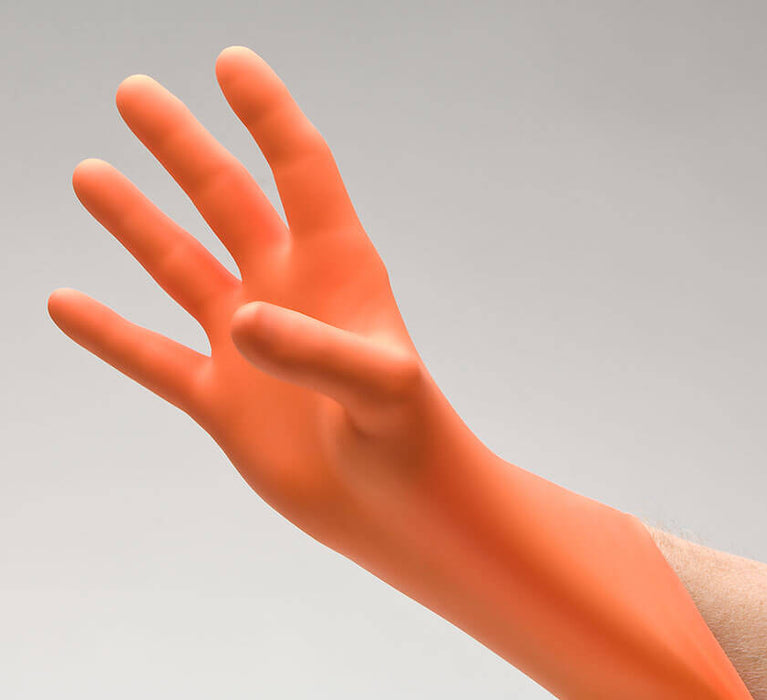 Innovative Healthcare NitriDerm EP Orange Gloves - NitriDerm EP Orange 12" Powder-Free Textured Exam Gloves, High-Risk, Nonsterile, Size 2XL - 189400