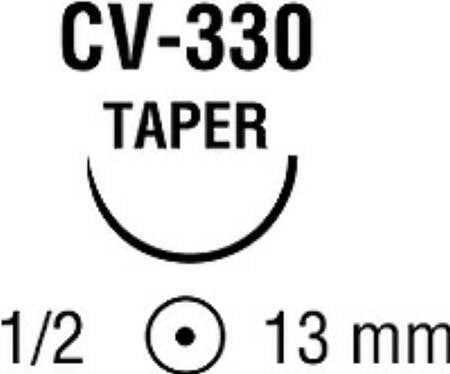 Medtronic TiCron Sutures - Ti-Cron Suture, Blue, Size 4/0, 36", CV-330 Needle, Double Armed - 8886324931