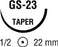 Medtronic TiCron Sutures - Ti-Cron Suture, Blue, Size 0, 18", GS-23 Needle - 88863257-62