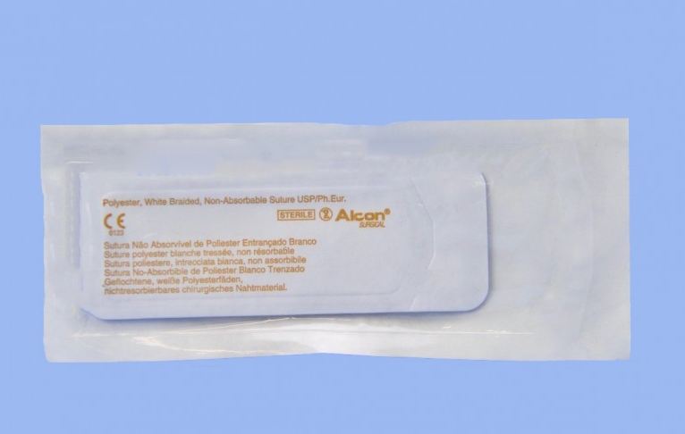 Alcon T-1 Braided Sutures - SUTURE, T-1, 5-0, BRAID, WHITE, POLYESTER - 8065189511