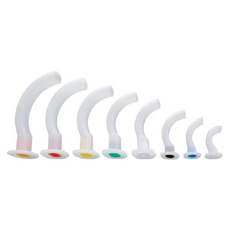 SunMed Color-Coded Guedel Airways - Disposable Guedel Oral Airway, White, Child, 70 mm - 1-5010-02