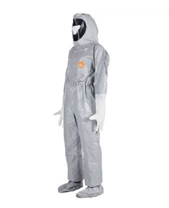 DuPont Tychem 6000 Coveralls - Tychem 6000 Coverall with Face Seal, Gray, Size XL, Cat. III, Type 3B/4B/5B/6B - TF611TGYXL000111