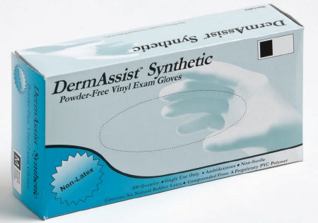 Innovative Healthcare Dermassist Vinyl Exam Gloves - DermAssist Powder-Free Vinyl Exam Gloves, Clear, Size XL - 161350