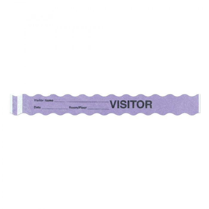 Short Stay Write-On Wristband Tyvek 1" X 10" Adult/Pedi Lavender - 1000 Per Box