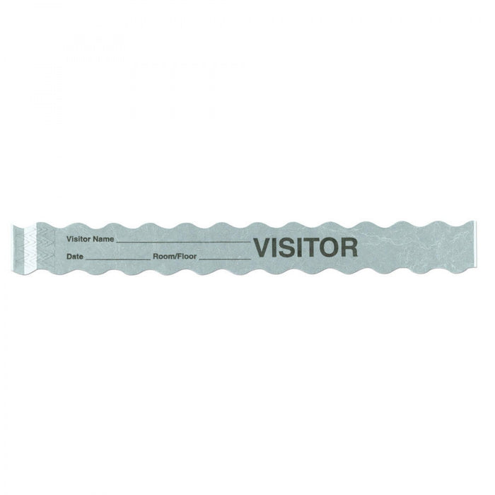 Short Stay Write-On Wristband Tyvek 1" X 10" Adult/Pedi Gray - 1000 Per Box