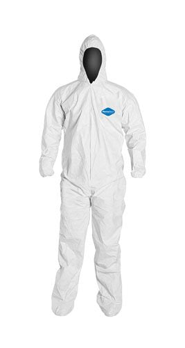 Liberty Glove PermaGard Coveralls with Hood - COVERALL, PERMAGUARD, WH, HOOD, EL W & A, 2XL - 18127/2XL