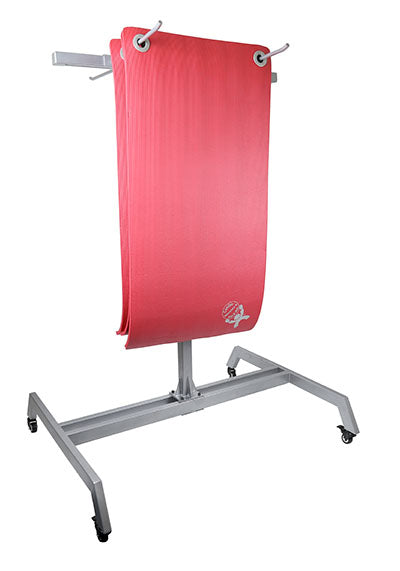 Cando Floor Rack with Casters Holds 30 Mats