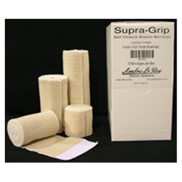 Ambra Leroy Medical Bandage Supra-Grip 3"x5yd Stretch Elstc Vlcr Strp Tan LF 10/Bx