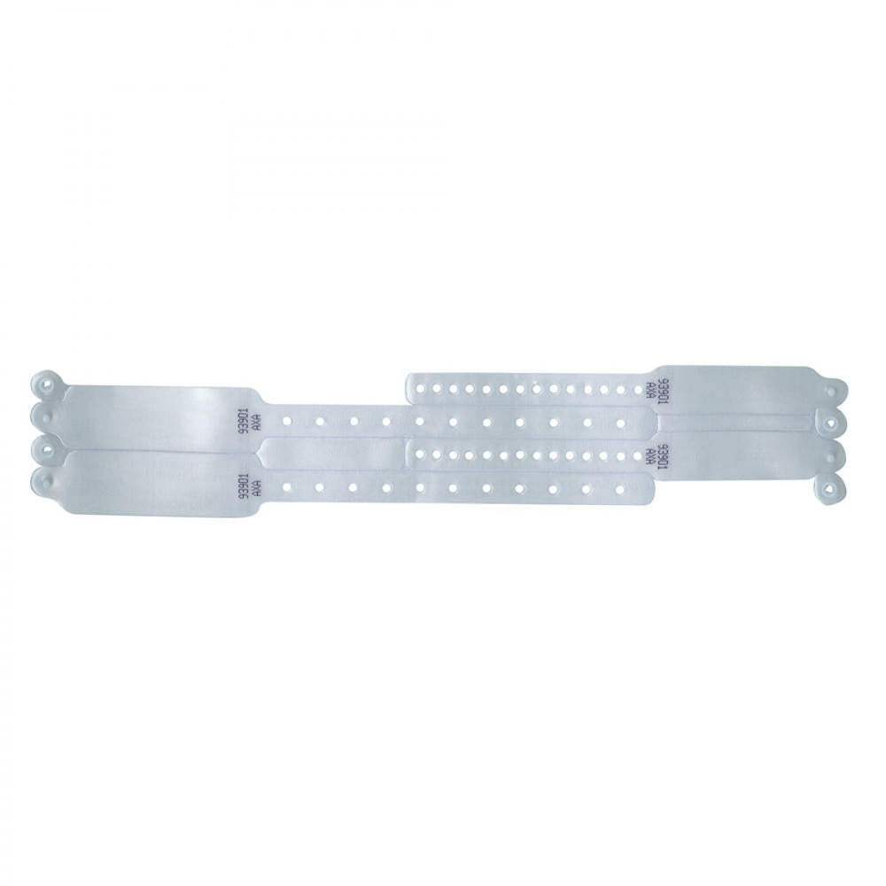 Veri-Color Insert Wristband Vinyl X Adult 9-1/4" Length Infant 6-1/2" Length Clear - 400 Per Box