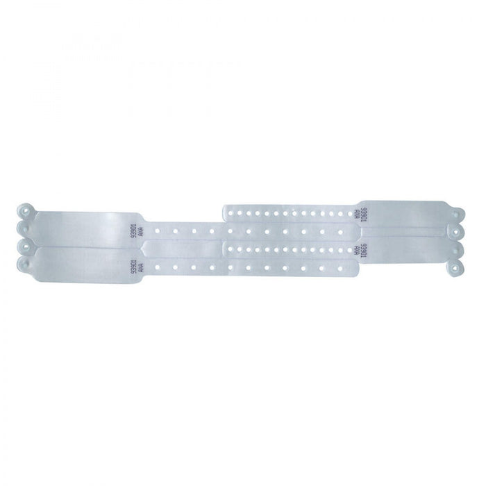 Veri-Color Insert Wristband Vinyl X Adult 9-1/4" Length Infant 6-1/2" Length Clear - 400 Per Box