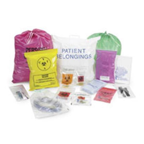 Medegen Medical Products Specimen Transport Bag Clr/Blk/Rd Zp/ Flp Clsr w/ Pch 1000/CA