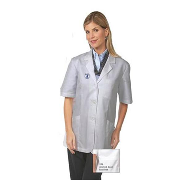 Fashion Seal Lab Coat Pharmacy 65% Polyester / 35% Cotton W Wht Md 30.25" Ea