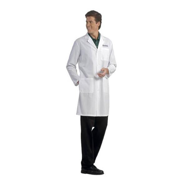 Fashion Seal Lab Coat Kn Lgnth 65% Polyester / 35% Cotton M Wht Sz 40 41" Ea (485-40)