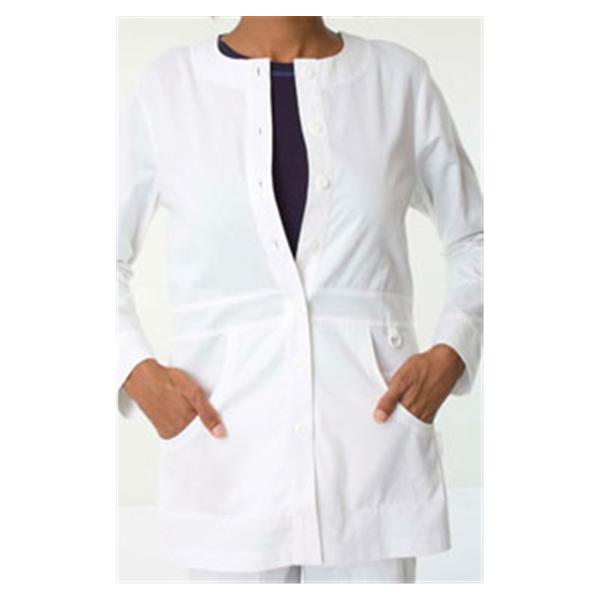 koi Design  Jacket Warm-Up 55% Cotton / 45% Polyester Womens White Md 3Pkt Ea