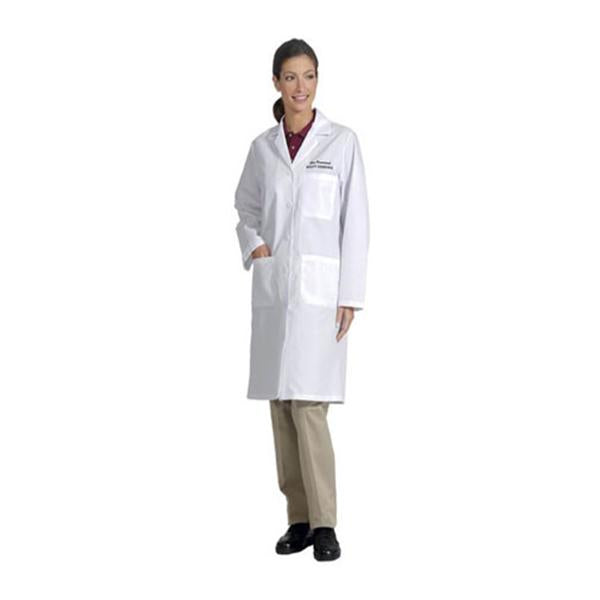 Fashion Seal Lab Coat Trdtnl Lngth 80% Polyester / 20% Cotton W Wht Md Ea