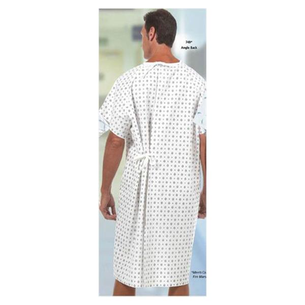 Fashion Seal Gown Patient Poly/Ctn 54x63 Unsx BluCrstl Ang Bck Adlt Ea