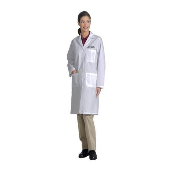 Fashion Seal Lab Coat Poly/Ctn Fashion Poplin W Wht Sz 8 39.5" Ea