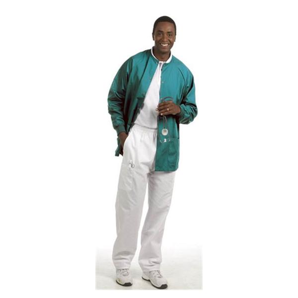 Fashion Seal Jacket Warm-Up 65% Polyester / 35% Cotton Unisex Teal Md 2Pckt Ea (7683-M)