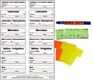 Sterile Label Kit Includes 16 Labels, Flags, Dual-Tip Pen, Specimen Strip, Time-Out Reminder And Ruler Permanent 2 1 7/8" X 9/16" White 50 Per Case