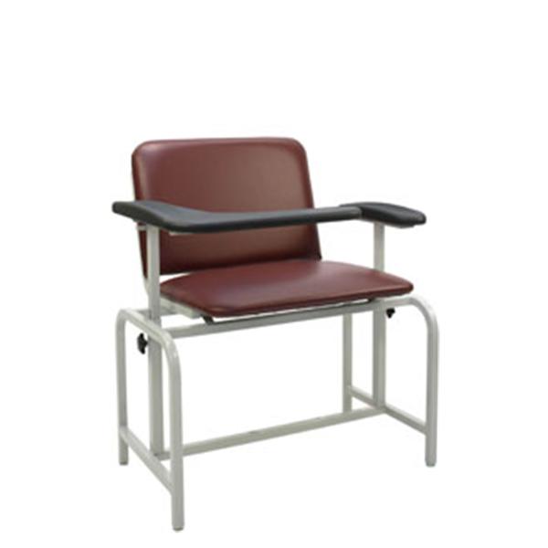 Winco Chair Blood Draw Burgundy Steel 450lb Capacity Ea