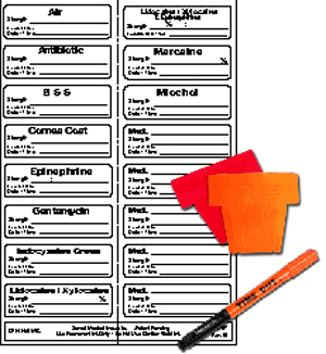 Sterile Label Kit Includes 16 Labels, Flags, And No-Roll Marker Permanent 2 1 7/8" X 9/16" White 50 Per Case